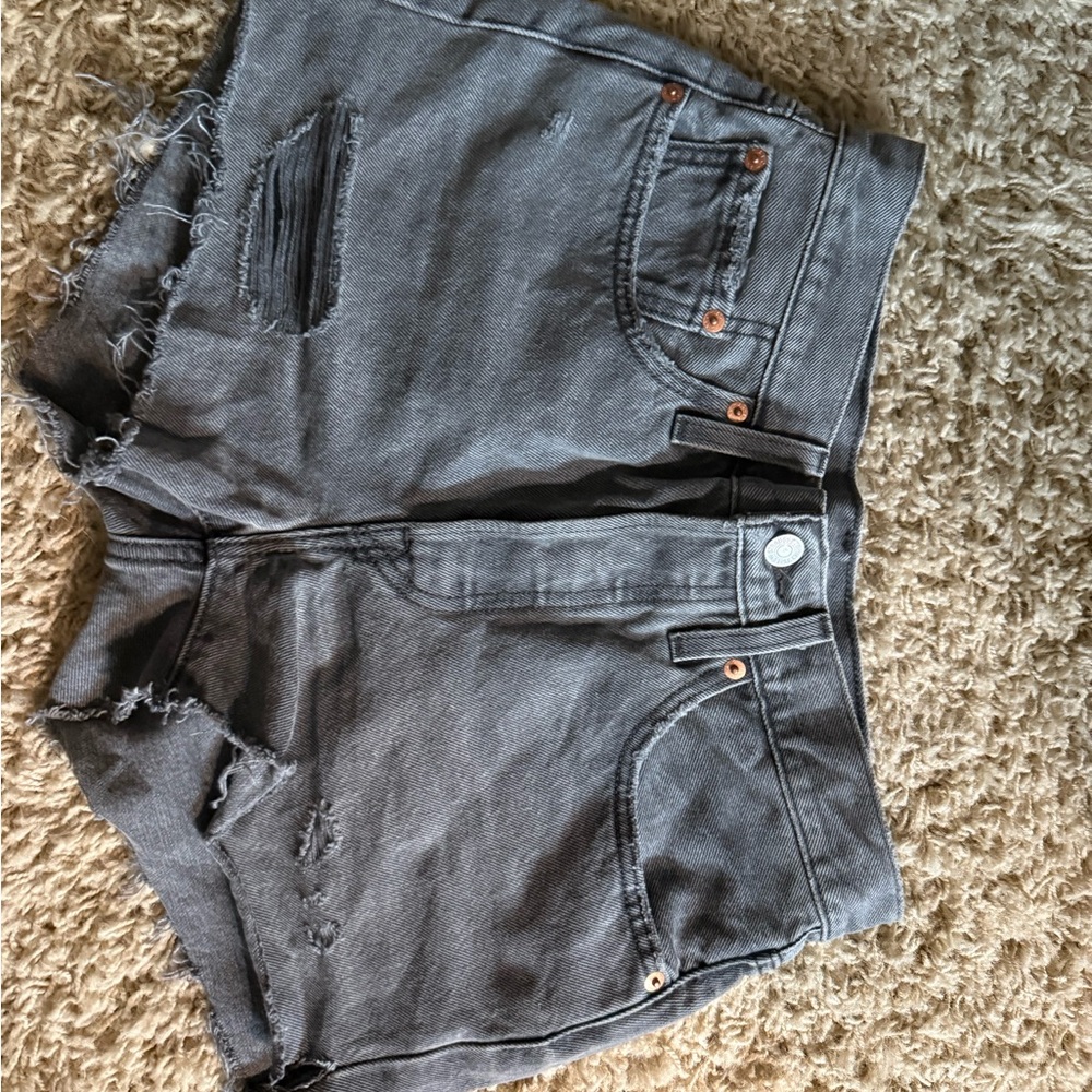 Levi's Gray 501 Jean Shorts